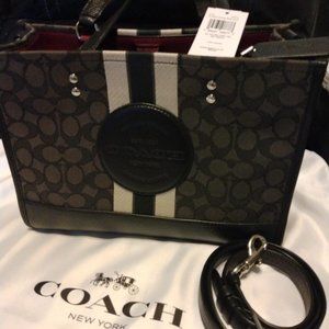 NEW WT Coach Dempsey Carryall Smoke Black